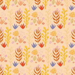 Flower savanna pattern 7