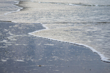 water on the beach