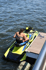 Obraz premium WOMAN ON JETSKI