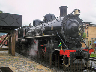 old steam locomotive in central Brazil
