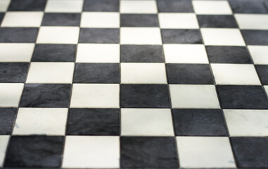 Fototapeta premium Tile for play the game of chess. Checkered background