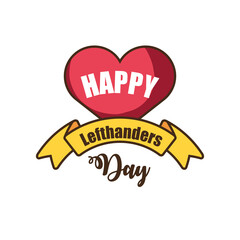 happy lefthanders day with left hand
