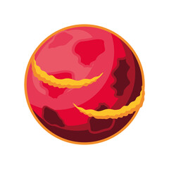 space mars planet on white background