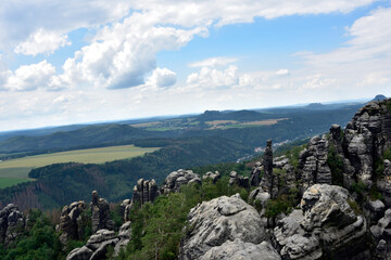 Fototapeta na wymiar Sächsische Schweiz im Elbsandsteingebirge, Schrammsteine