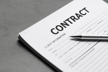 Pen on the contract papers