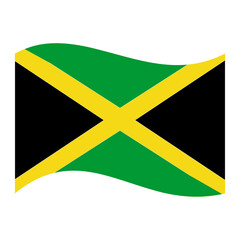 Jamaica national flags, set flags of countries in america continent icon vector symbol of country illustration isolated white background