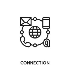connection vector icon. connection sign symbol. Modern simple icon element for your design	
