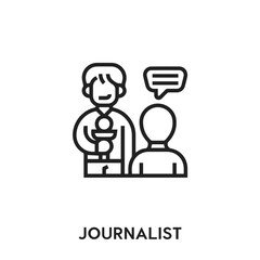 journalist vector icon. journalist sign symbol. Modern simple icon element for your design	