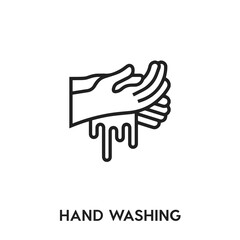hand washing vector icon. hand washing sign symbol. Modern simple icon element for your design	