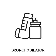 bronchodilator vector icon. asthma sign symbol. Modern simple icon element for your design	