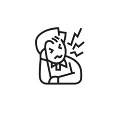 headache vector icon. headache sign symbol. Modern simple icon element for your design	