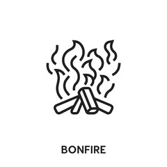 bonfire vector icon. fire sign symbol. Modern simple icon element for your design	