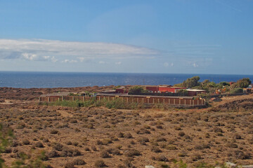  landscapes from the Spanish island of Tenerife with the highway and the ocean