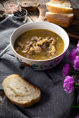 Hot tripe from chicken stomachs.