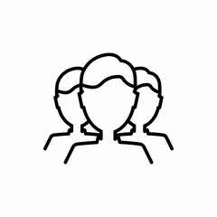 Outline group human icon.Group human vector illustration. Symbol for web and mobile