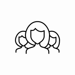 Outline group human icon.Group human vector illustration. Symbol for web and mobile