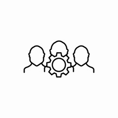Fototapeta premium Outline group setting icon.Group setting vector illustration. Symbol for web and mobile