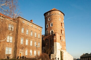 Fototapeta na wymiar Old Wawel castle in Krakow, Poland. Cathedral. Travel destination.