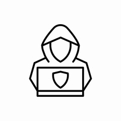 Outline hacker icon.Hacker vector illustration. Symbol for web and mobile