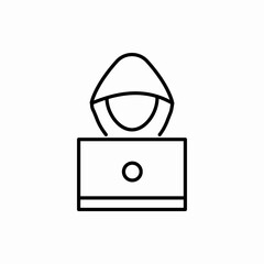 Outline hacker icon.Hacker vector illustration. Symbol for web and mobile