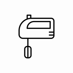 Outline hand mixer icon.Hand mixer vector illustration. Symbol for web and mobile