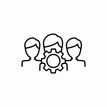 Outline group setting icon.Group setting vector illustration. Symbol for web and mobile