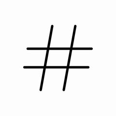 Outline hashtag icon.Hashtag vector illustration. Symbol for web and mobile