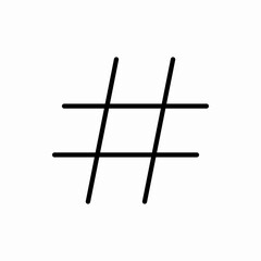 Outline hashtag icon.Hashtag vector illustration. Symbol for web and mobile