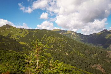 Fototapeta na wymiar Mountain landscape in Tatra Mountains, Poland. Europe views