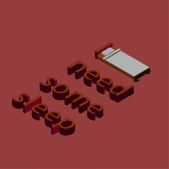 illustration with bad and words