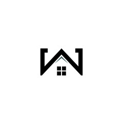 Letter W and House logo / icon design