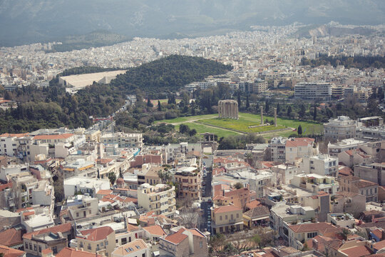 view of the city of Athens, Greece
