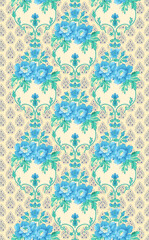 seamless pattern with floral pattern for textile print