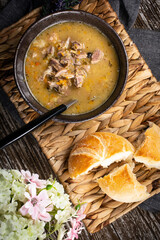 Hot tripe from chicken stomachs.