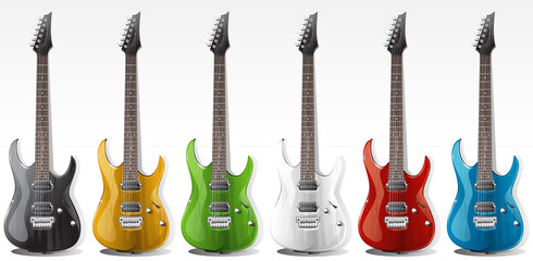Electric guitars set