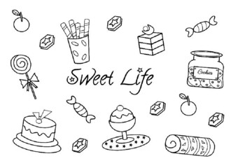 Coloring book. Sweet Life. 
