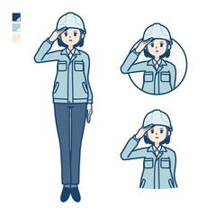 simple work wear woman_salute