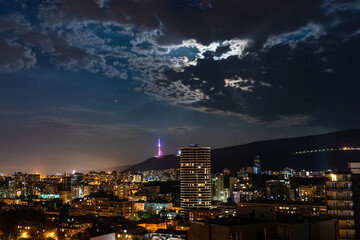 Tbilisi city in the night