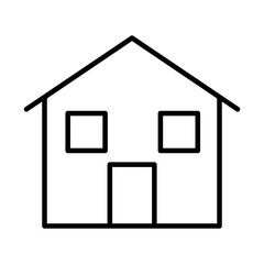 house with windows icon, line style
