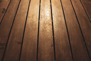 Wood boards open concept with copyspace.  Grunge dirty wood grain surface for product placement.