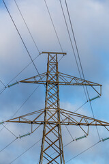 High power line post in steel