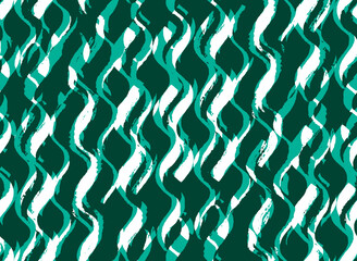 Seamless pattern with Wavy Stripes in 3 colors