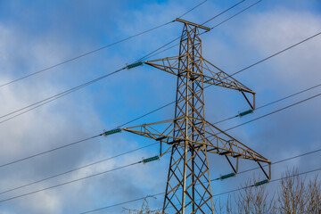 High power line post in steel