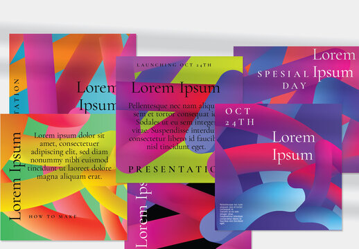 Social Media Futuristic Fluid Gradient Shape Square Post Layout