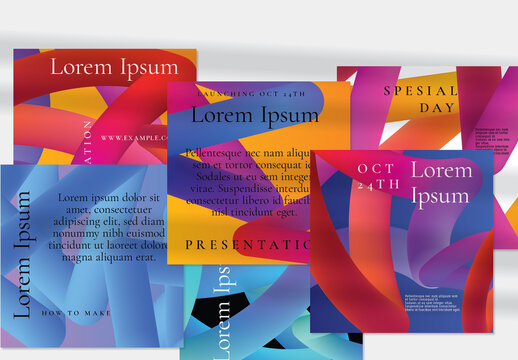 Social Media Futuristic Fluid Gradient Shape Square Post Layout