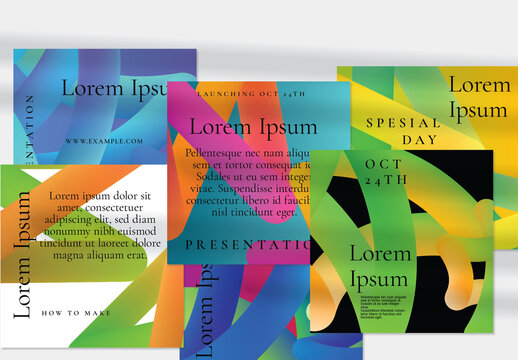 Social Media Futuristic Fluid Gradient Shape Square Post Layout