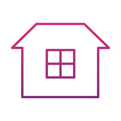 house with window shape icon, gradient style