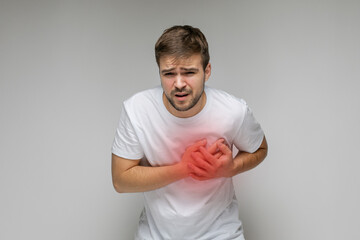 A person has heart pain. Myocardial infarction