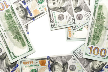 Dollar bill. Washington American cash. Usd money isolated on white background.