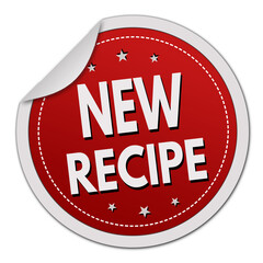 New recipe label or sticker
